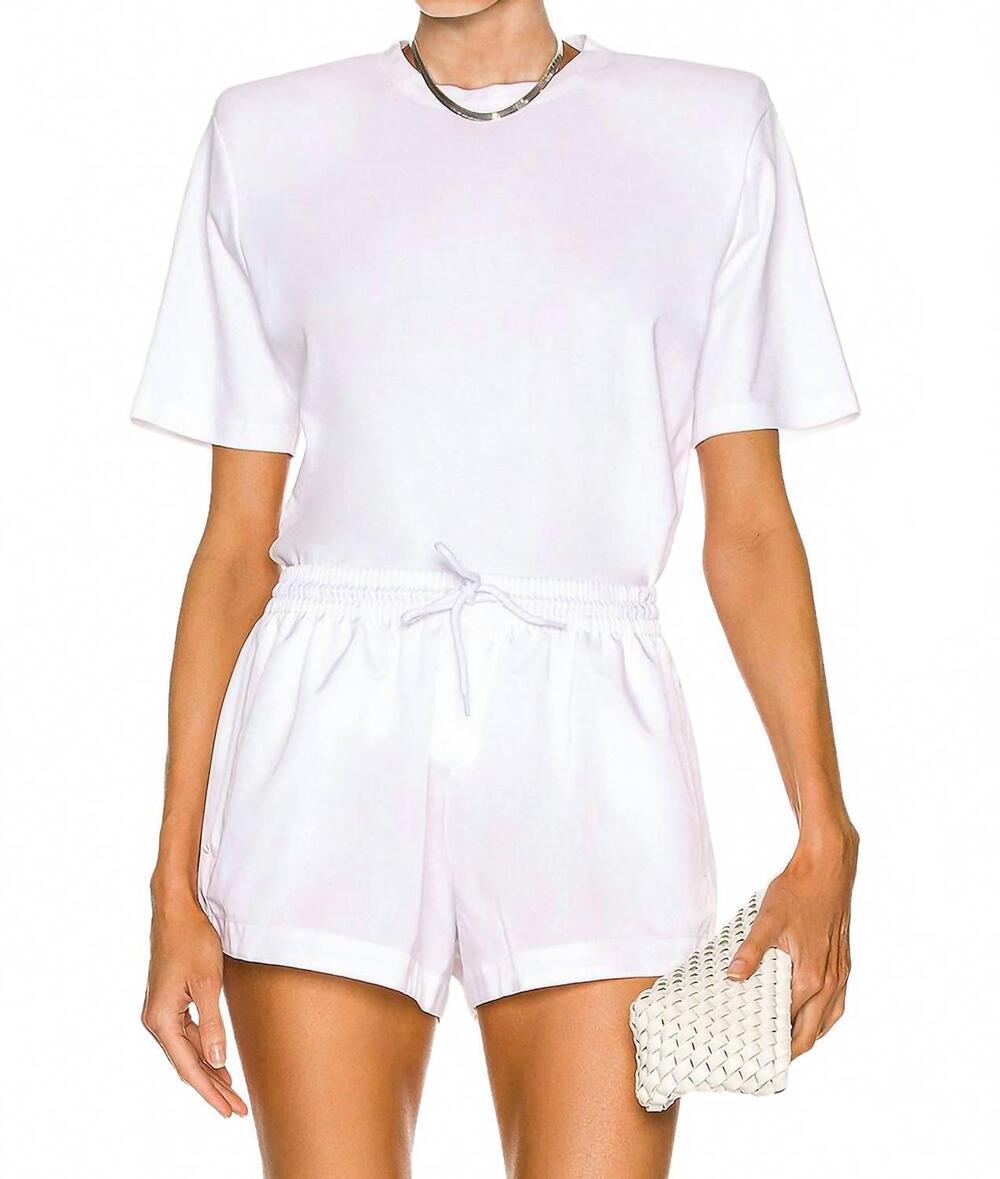 NEW WARDROBE.NYC the shoulder pad shirt in white